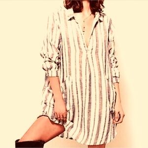 𝅺free People CP Shades Linen Tunic Dress XS